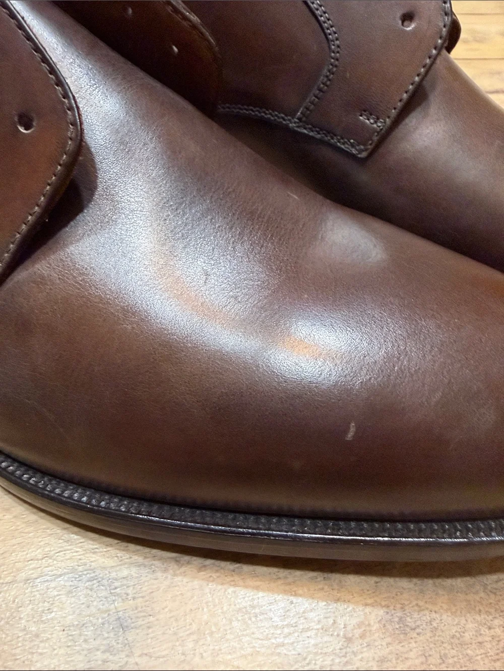 Bostonian Made in Italy Brown Leather Plain Toe Shoes